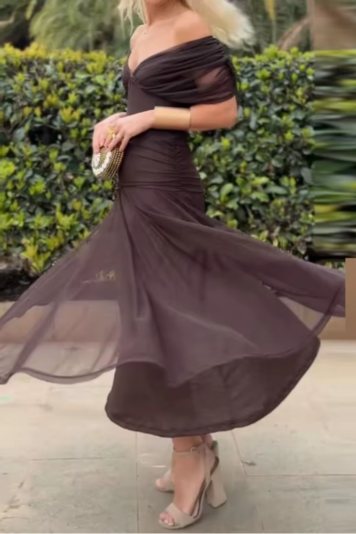 Elegant Women Maxi Wedding Guest Dress