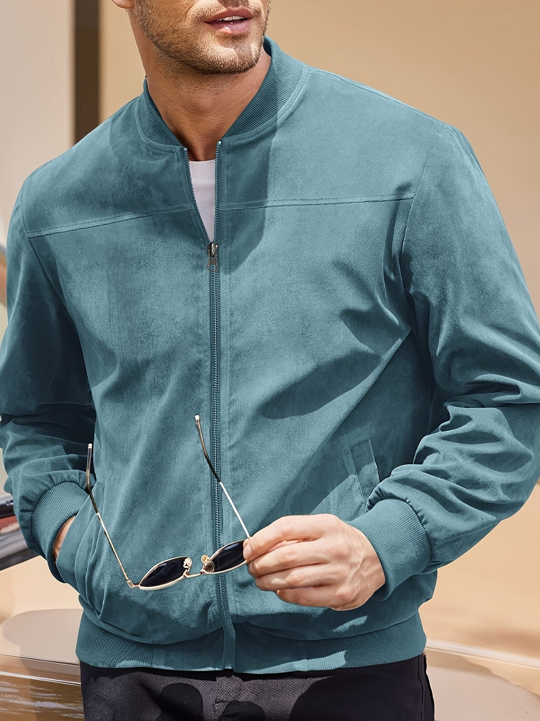 Vintage Suede-Look Men's Jacket