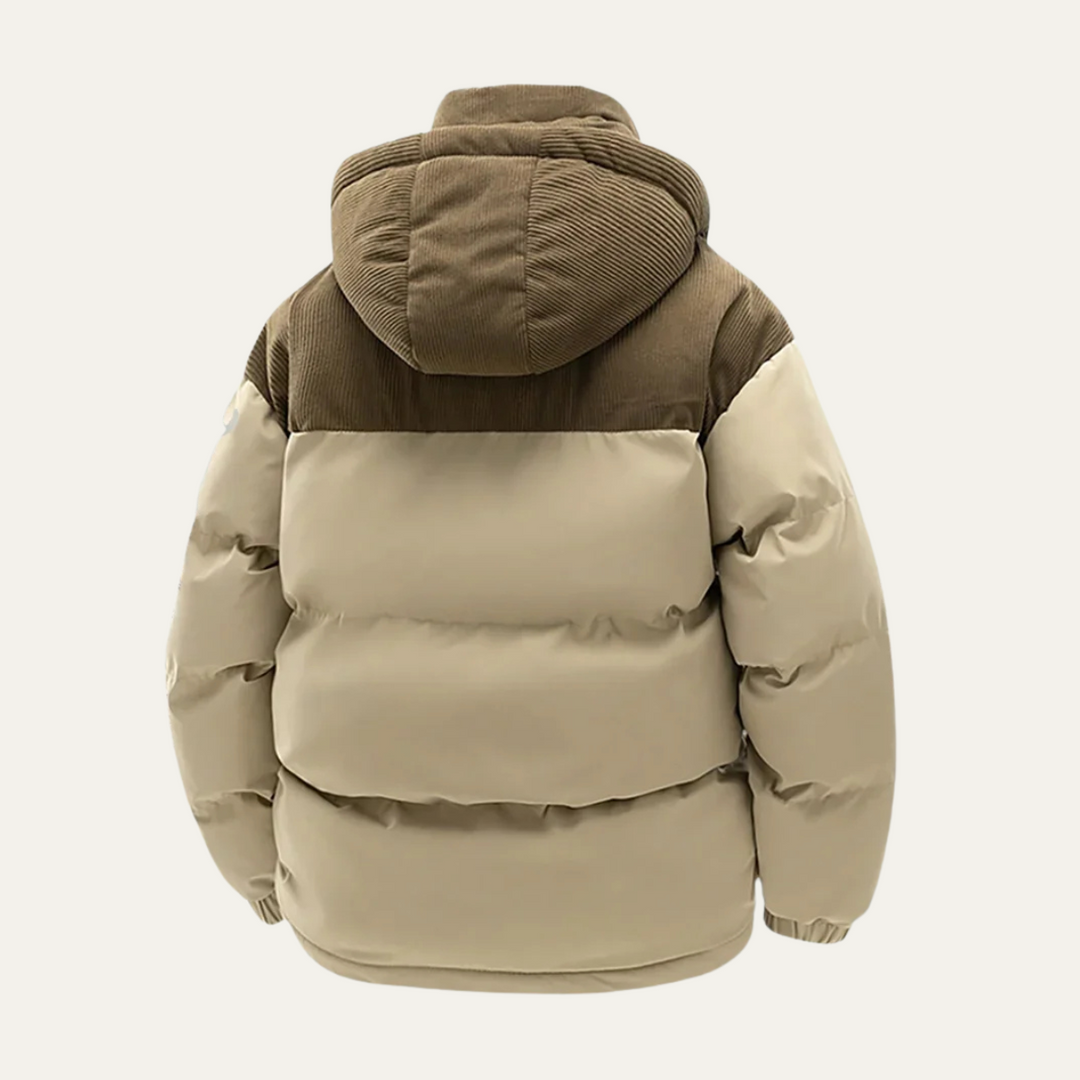 Warm Windproof Men's Winter Puffer Hooded Jacket
