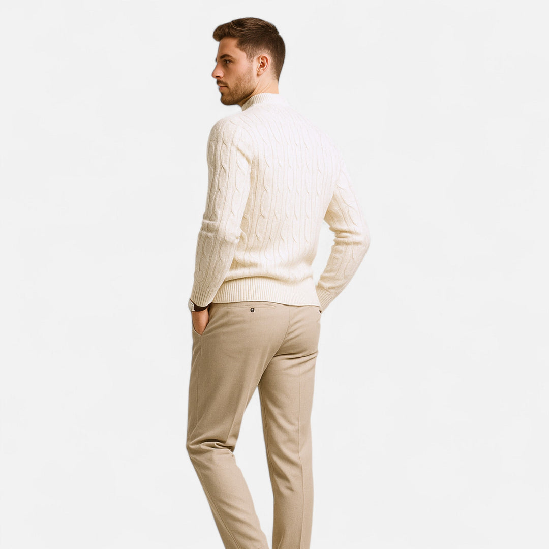 Classic Crew Neck Knit Sweater for Men