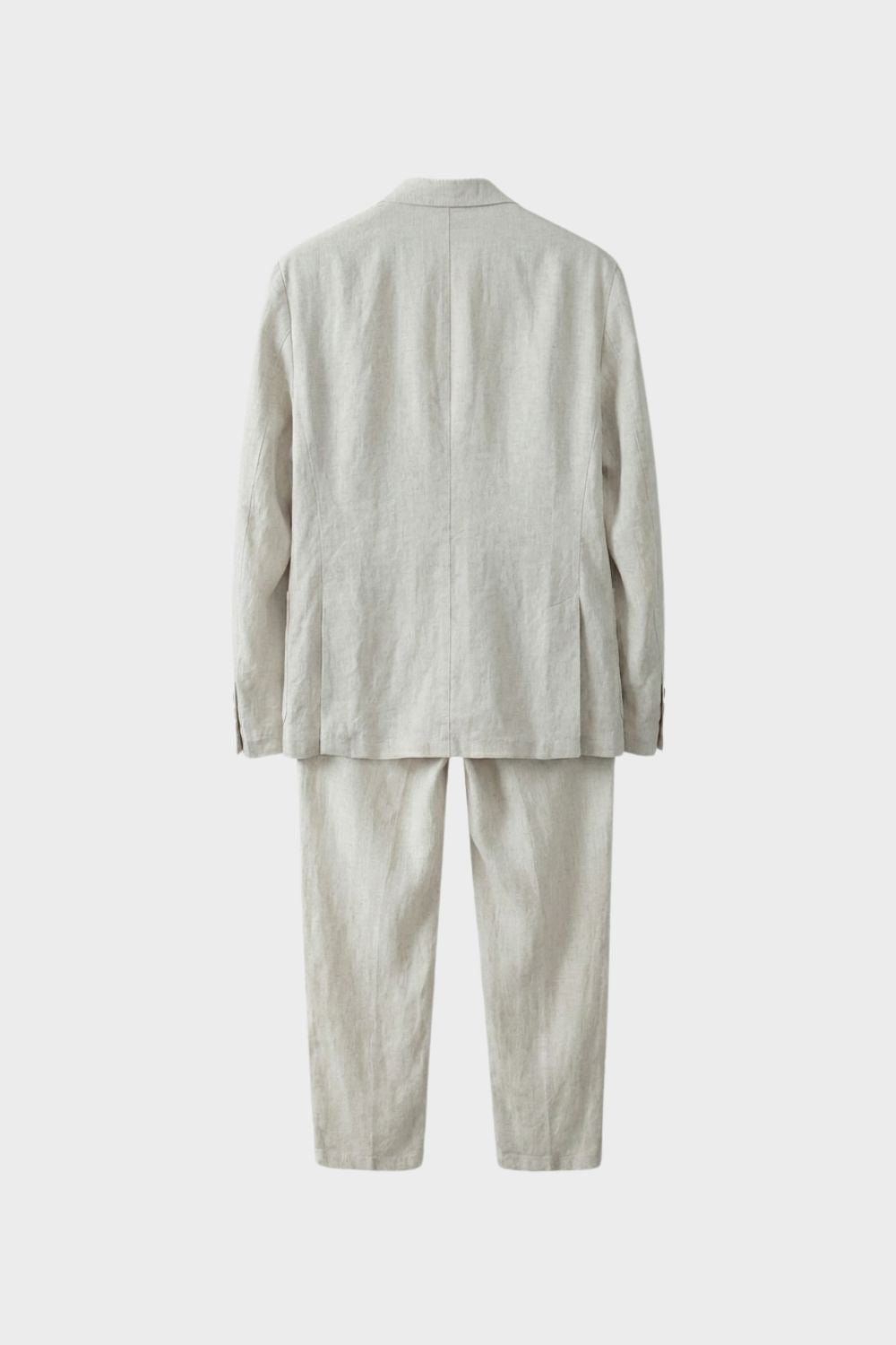Elegant Lightweight Men's Linen Suit Set with Blazer and Trousers
