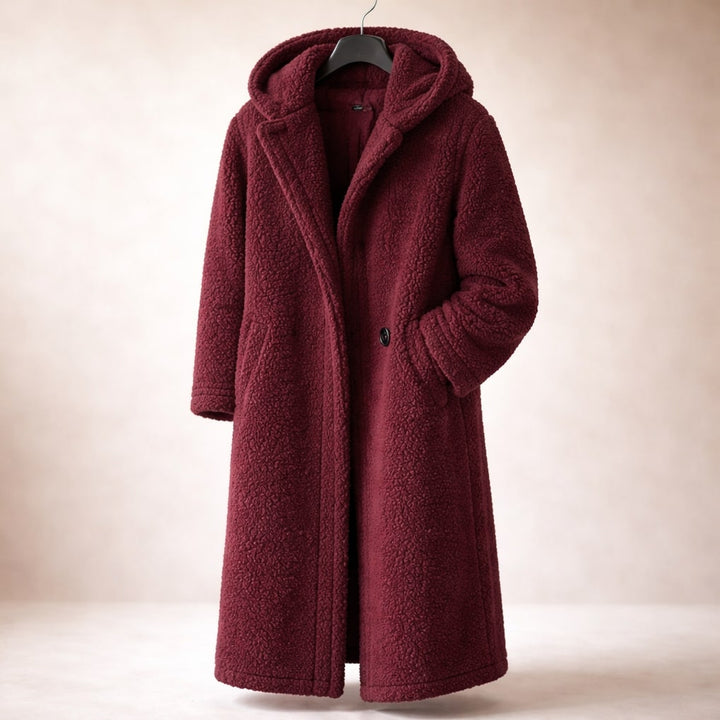 Elegant Hooded Women's Long Coat