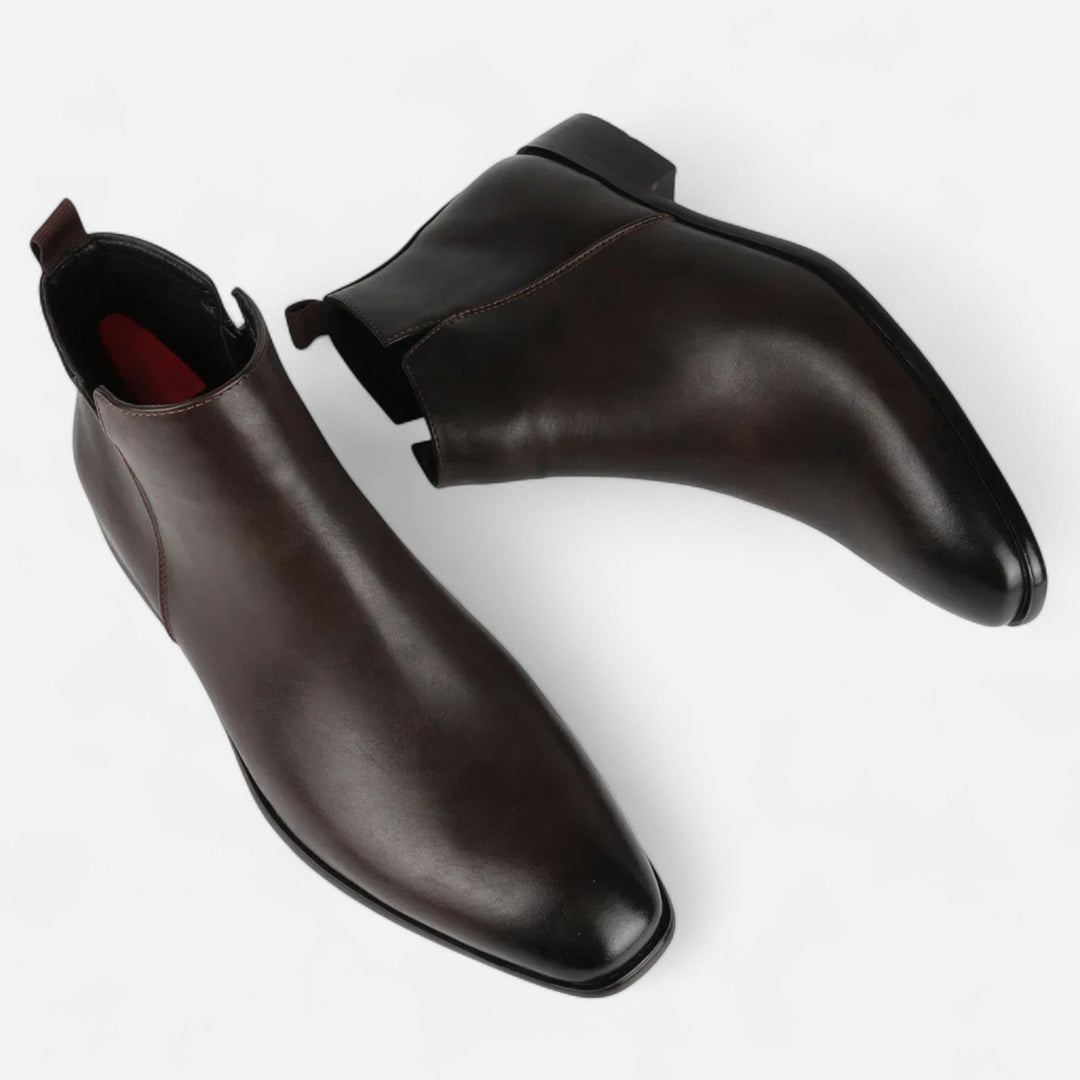 Elegant Square Toe Chelsea Boots for Men