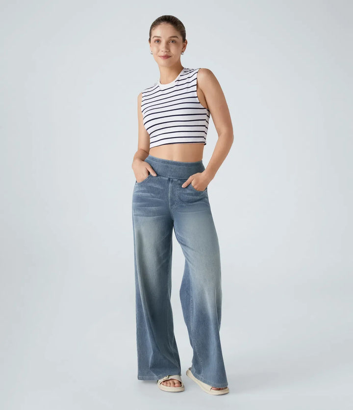 Women's High-Waist Elastic Stretch Jeans
