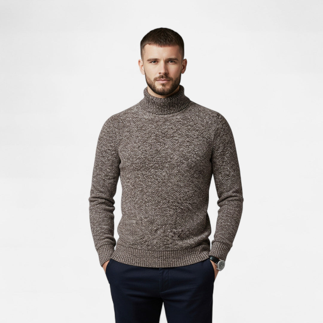 Men's Thick Knit Turtleneck Sweater