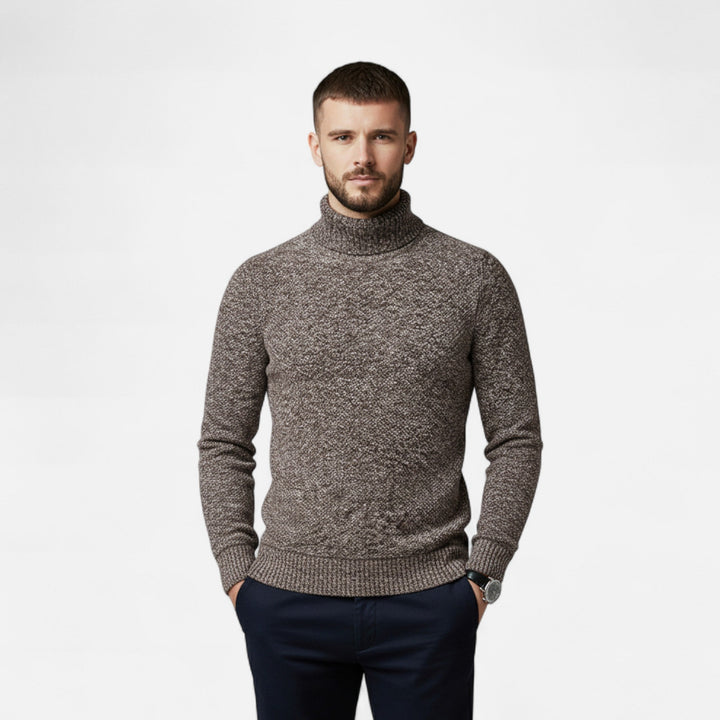 Men's Thick Knit Turtleneck Sweater