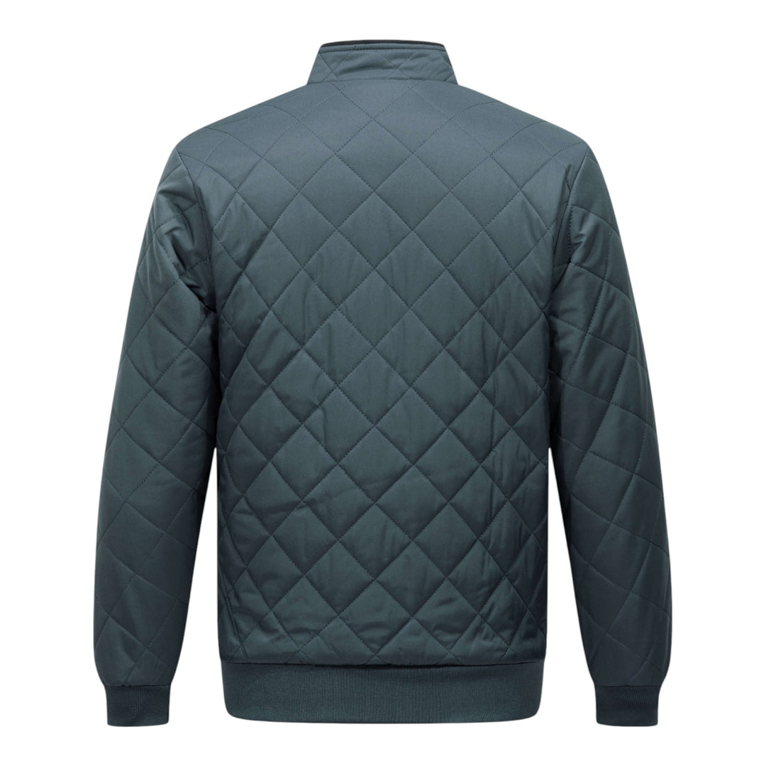 Quilted Warm Men's Winter Jacket with Fleece Lining