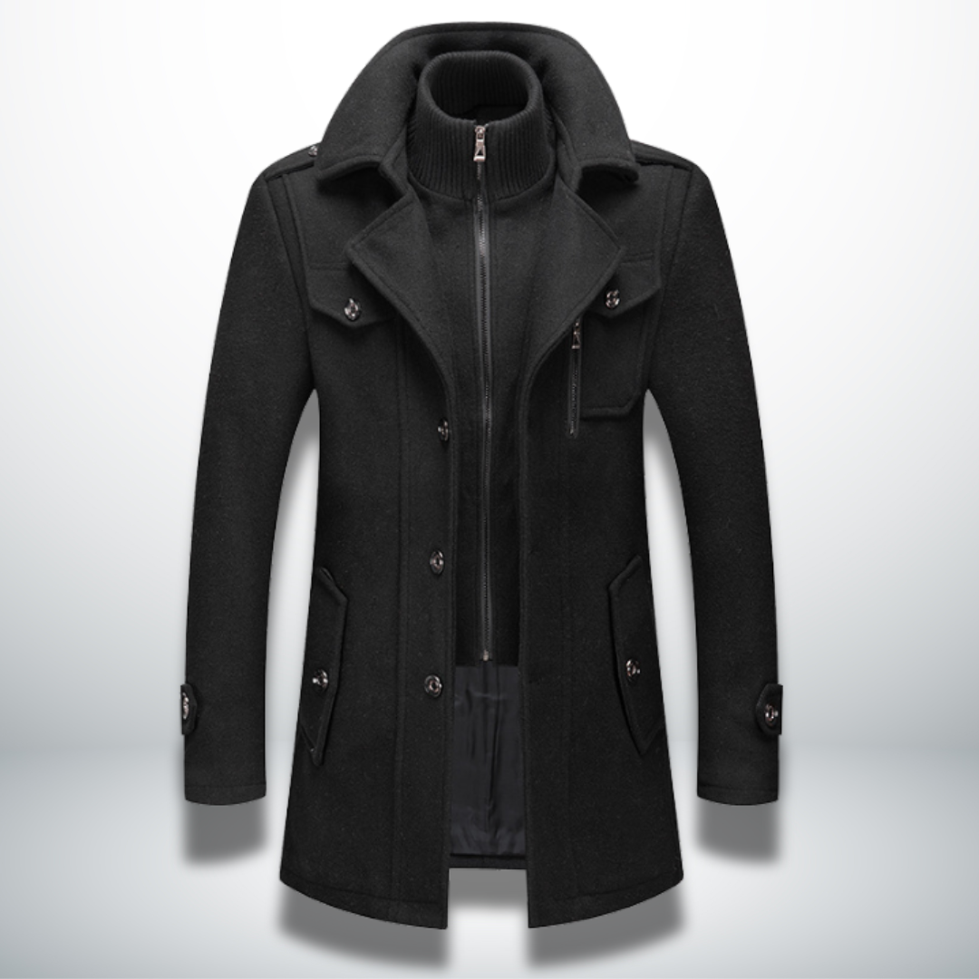 Elegant Men's Wool Winter Coat