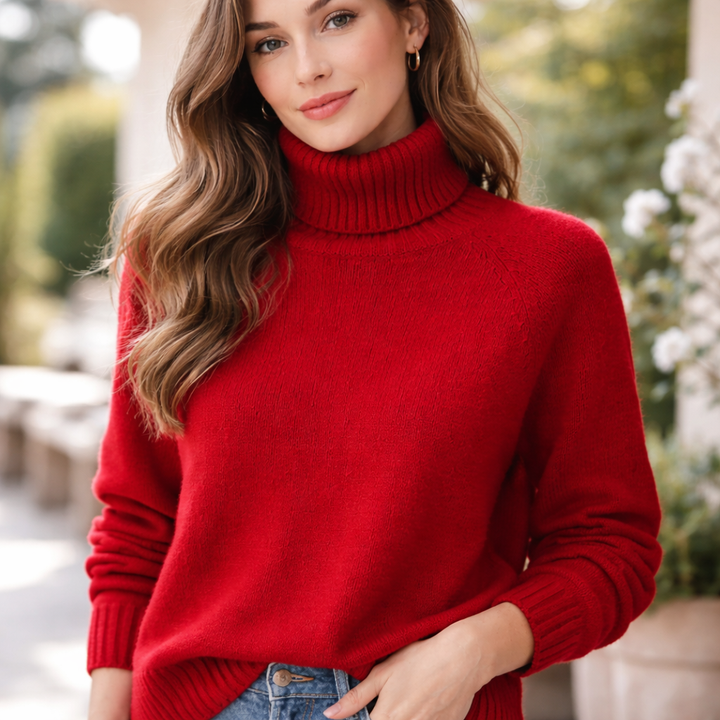 Soft Warm Women's Merino Wool Turtleneck Sweater