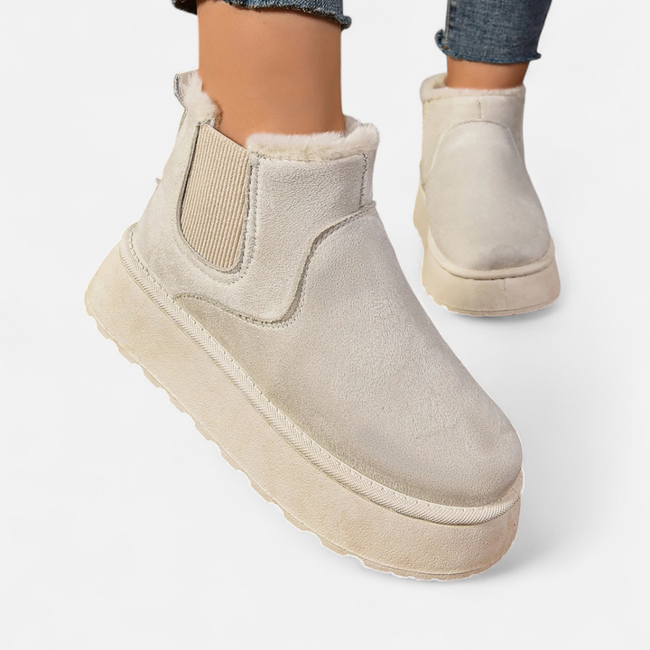 Women's Warm Plush Platform Ankle Boots