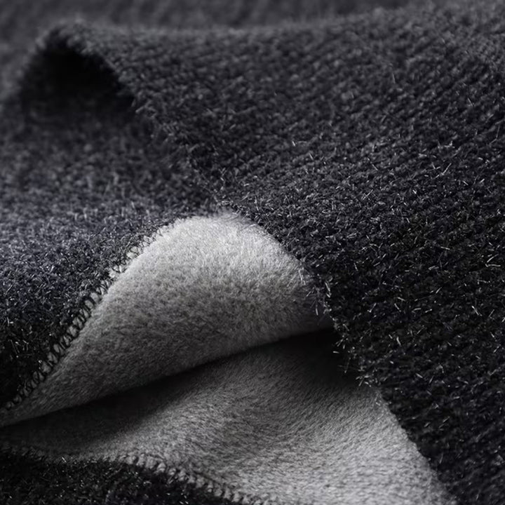 Men's Thick Striped Half-Zip Knit Sweater
