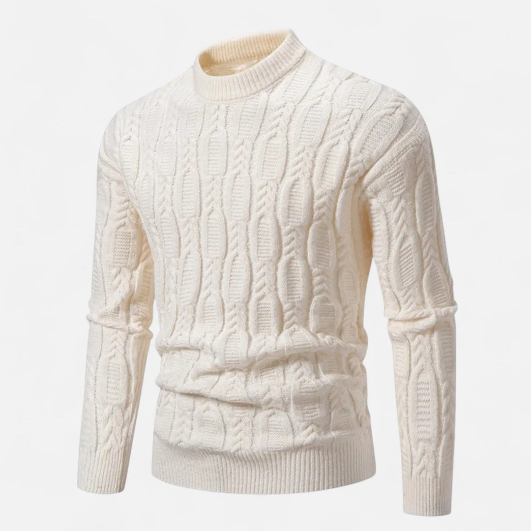 Classic Crew Neck Knit Sweater for Men