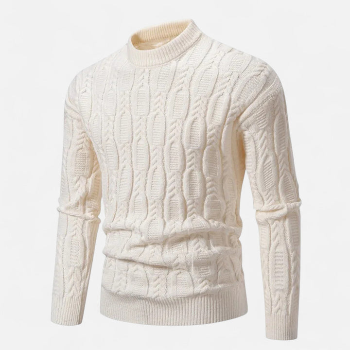 Classic Crew Neck Knit Sweater for Men