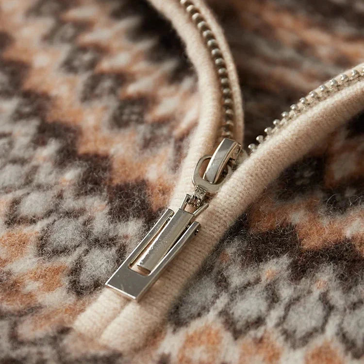 Men's Nordic Half-Zip Knit Sweater