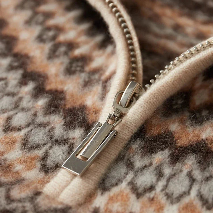 Men's Nordic Half-Zip Knit Sweater