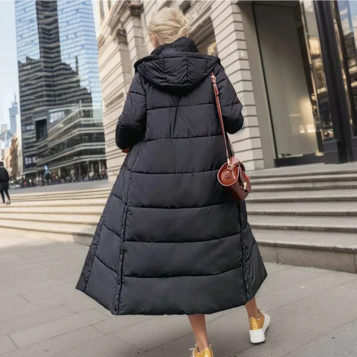 Elegant Women's Winter Coat in Wool-Polyester Blend - Warm and Timeless