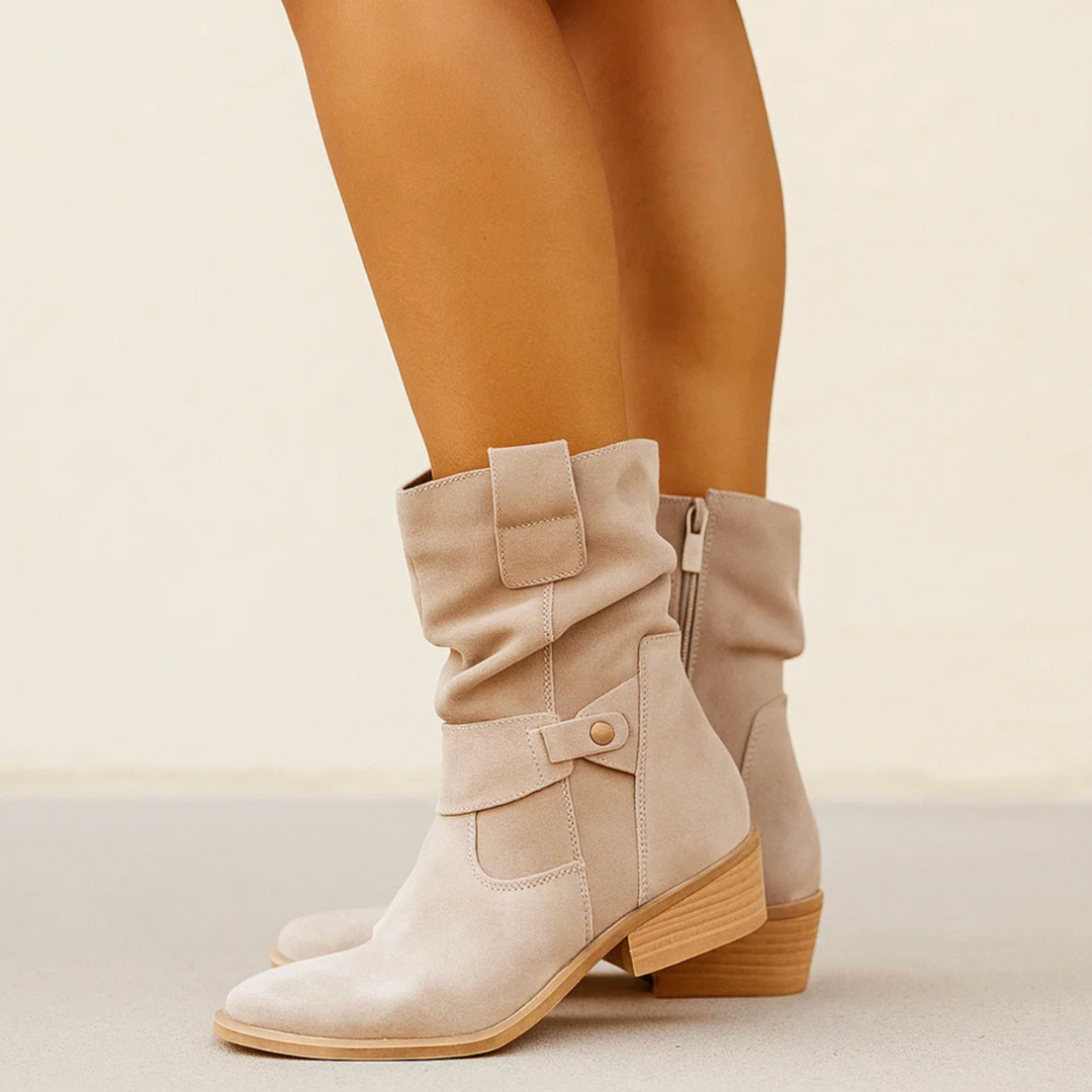 Elegant Suede Ankle Boots for Women
