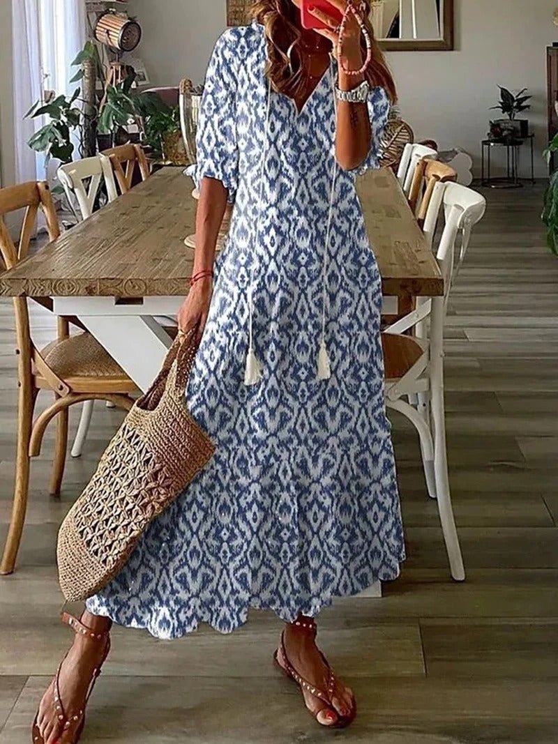 Figure-Flattering Boho Women's Maxi Dress