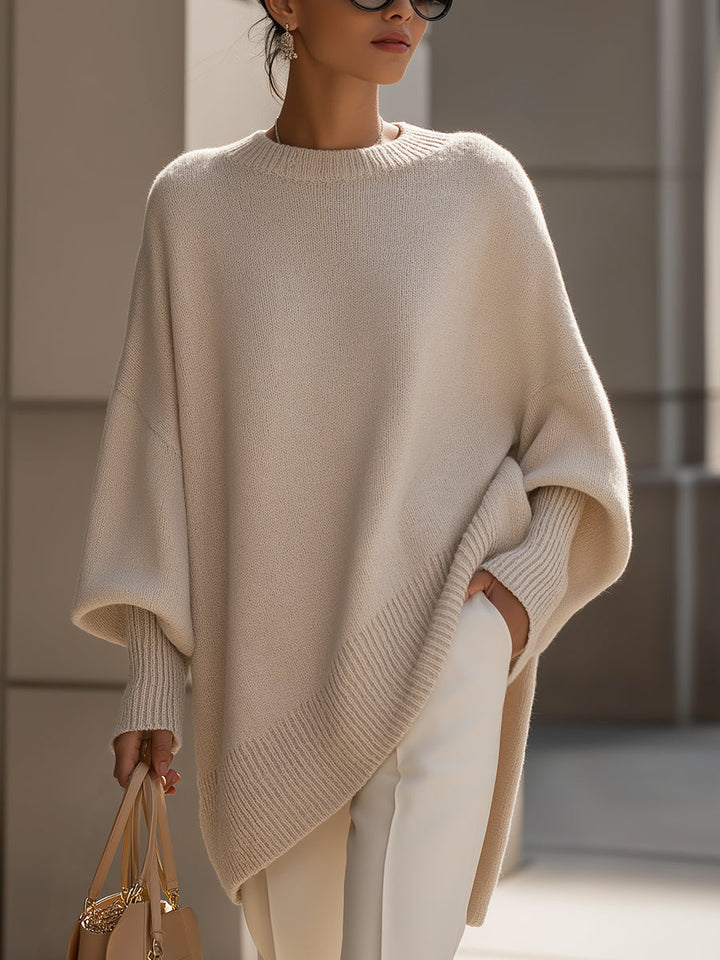 Oversized Women's Sweater - Cozy & Elegant for Casual Wear and Lounging at Home
