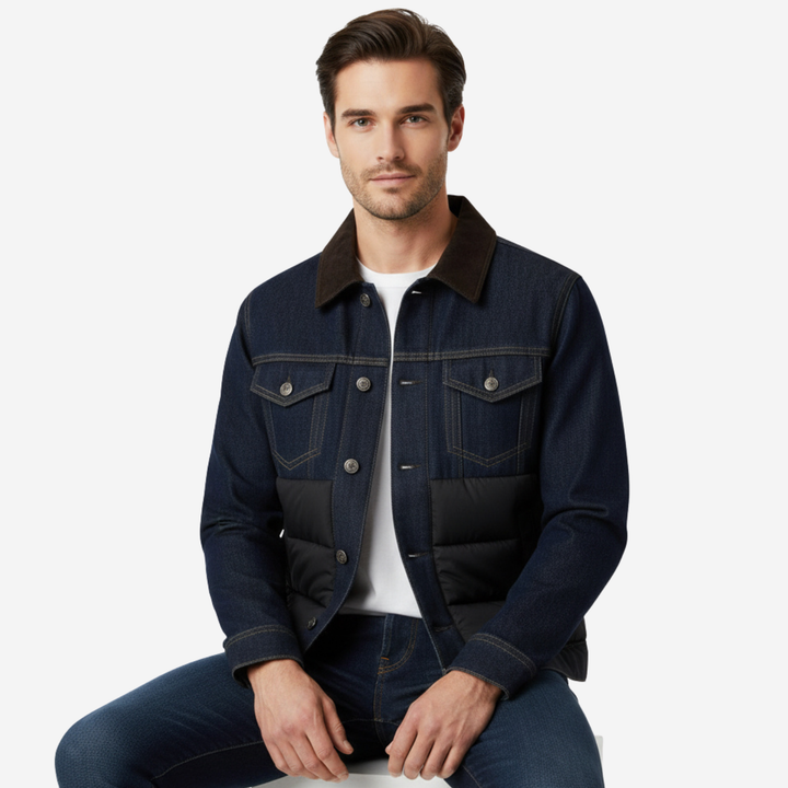 Men's Insulated Denim Winter Jacket