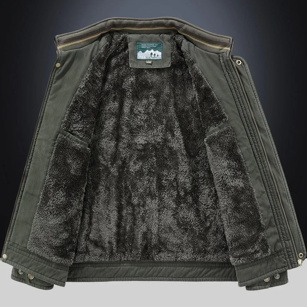 Elegant Cotton Bomber Jacket Men's