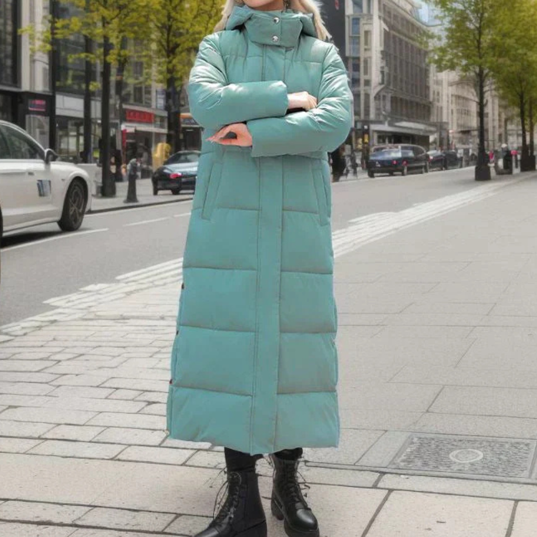 Elegant Women's Winter Coat in Wool-Polyester Blend - Warm and Timeless