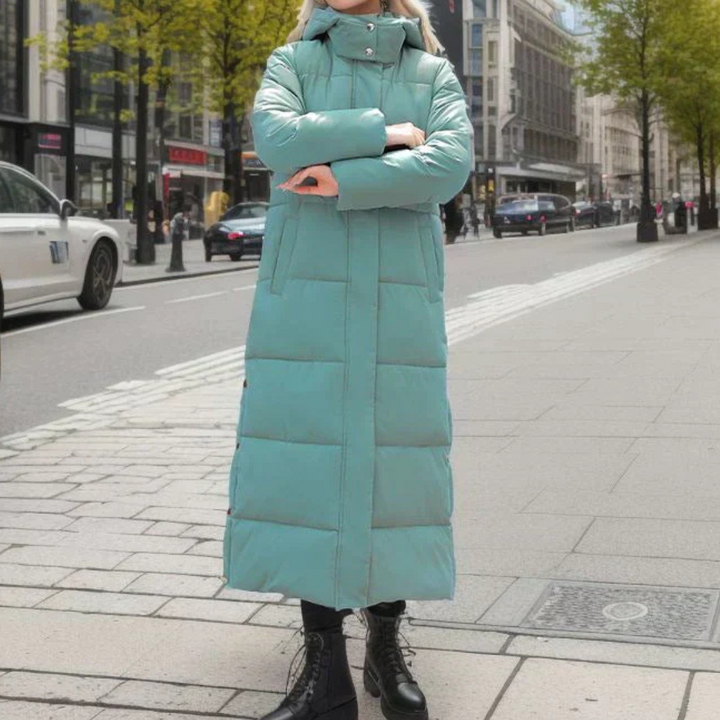 Elegant Women's Winter Coat in Wool-Polyester Blend - Warm and Timeless