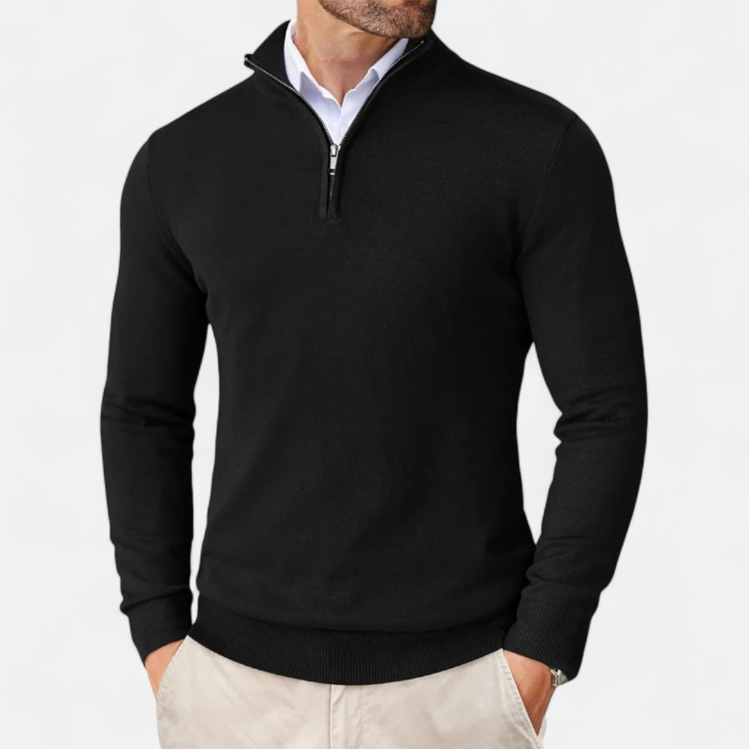 Lightweight Slim-Fit Men's Zip-Up Sweater