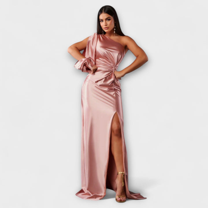 Elegant Women's Dress with Round Neckline - Timeless and Versatile