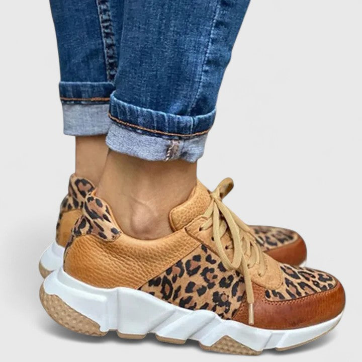 Elegant Women's Shoes with Leopard Print - Comfortable Everyday Shoes with Arch Support