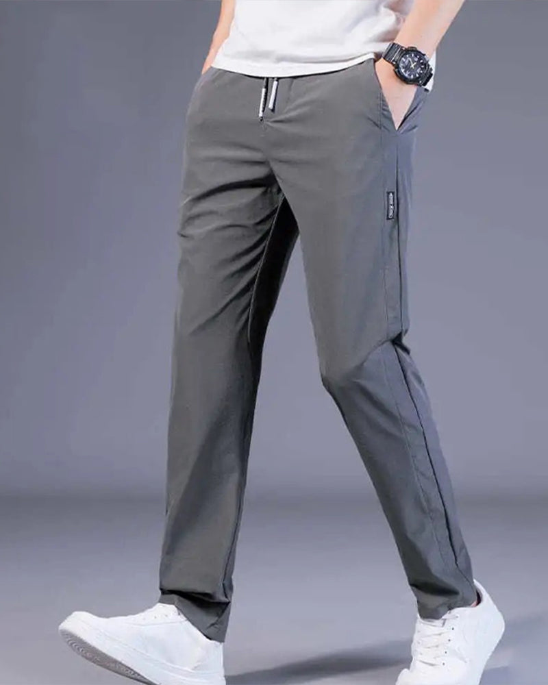 Men's Casual Pants - Quick-Dry Stretch Fabric for Sports and Everyday Wear