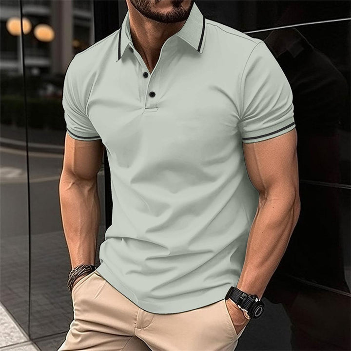 Classic Men's Short Sleeve Polo Shirt - Breathable and Comfortable