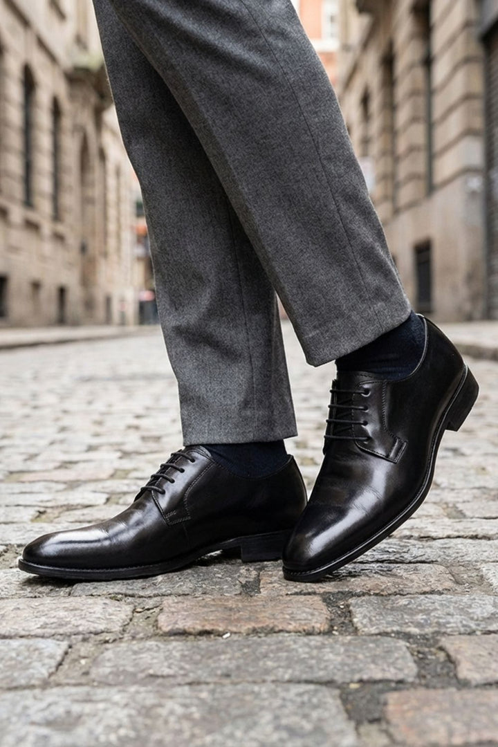Elegant Men's Leather Lace-Up Dress Shoes