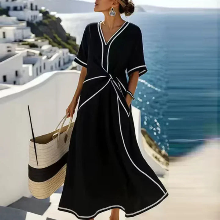 Elegant Loose Fit Women Summer Maxi Dress