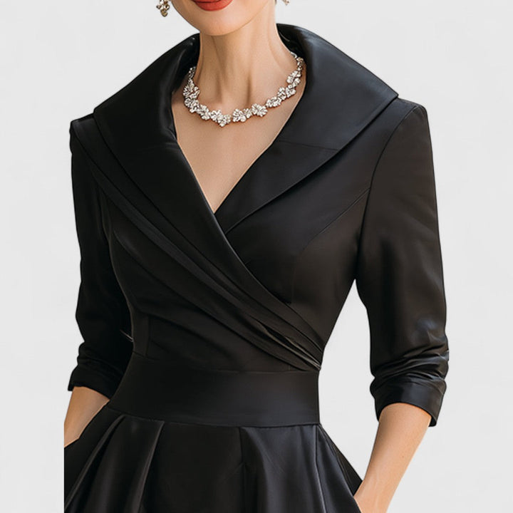 Women's Elegant Midi Dress with Subtle Shimmer
