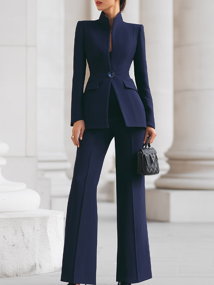Elegant Slim Fit Women's Suit with Blazer and Pants