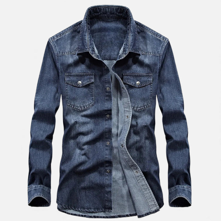 Casual Loose-Fit Men's Denim Shirt