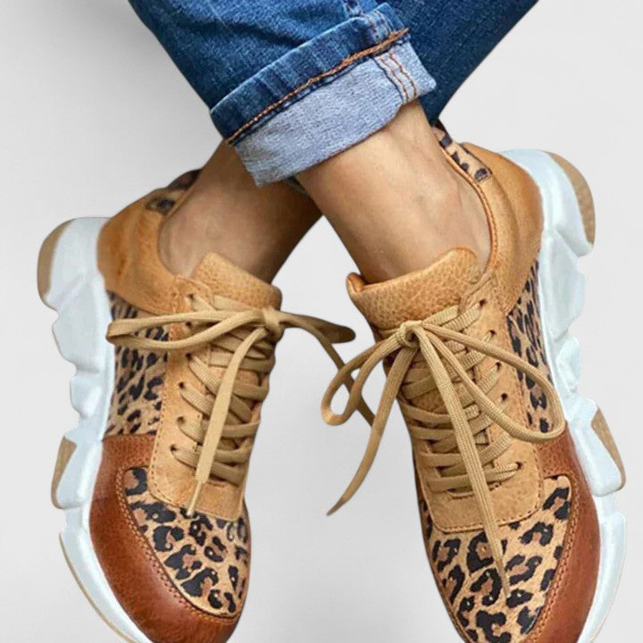 Elegant Women's Shoes with Leopard Print - Comfortable Everyday Shoes with Arch Support
