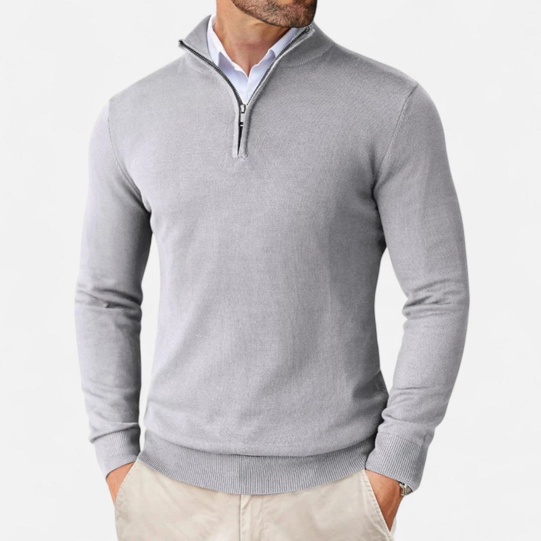 Lightweight Slim-Fit Men's Zip-Up Sweater