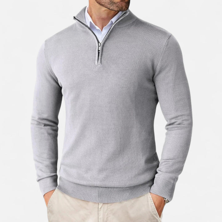 Lightweight Slim-Fit Men's Zip-Up Sweater