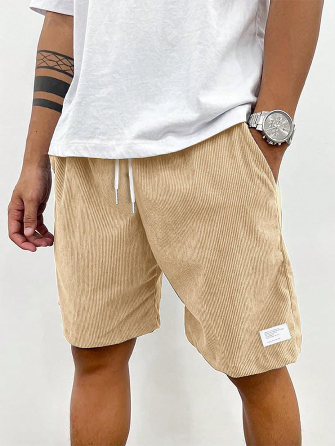 Casual Relaxed-Fit Men's Drawstring Shorts