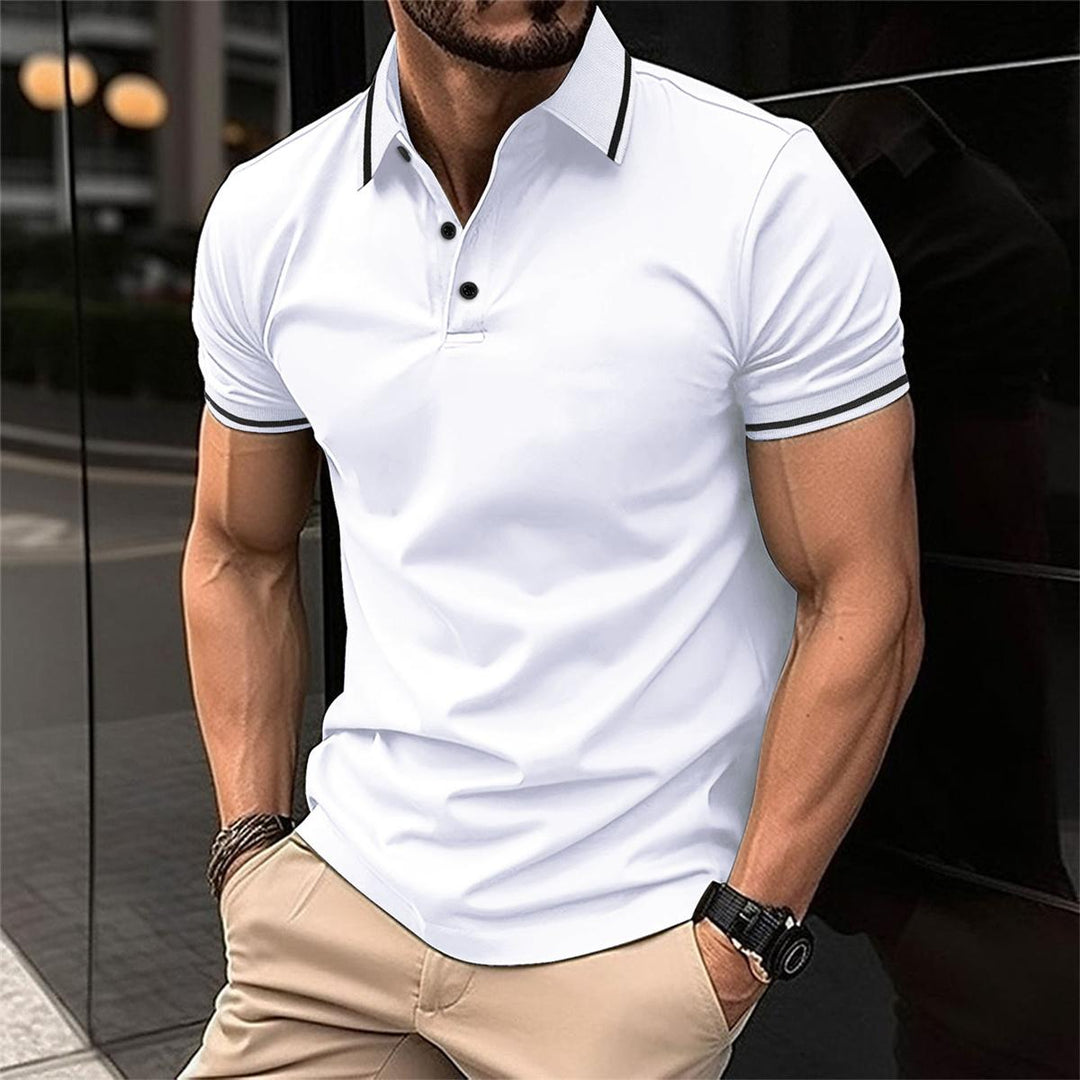 Classic Men's Short Sleeve Polo Shirt - Breathable and Comfortable