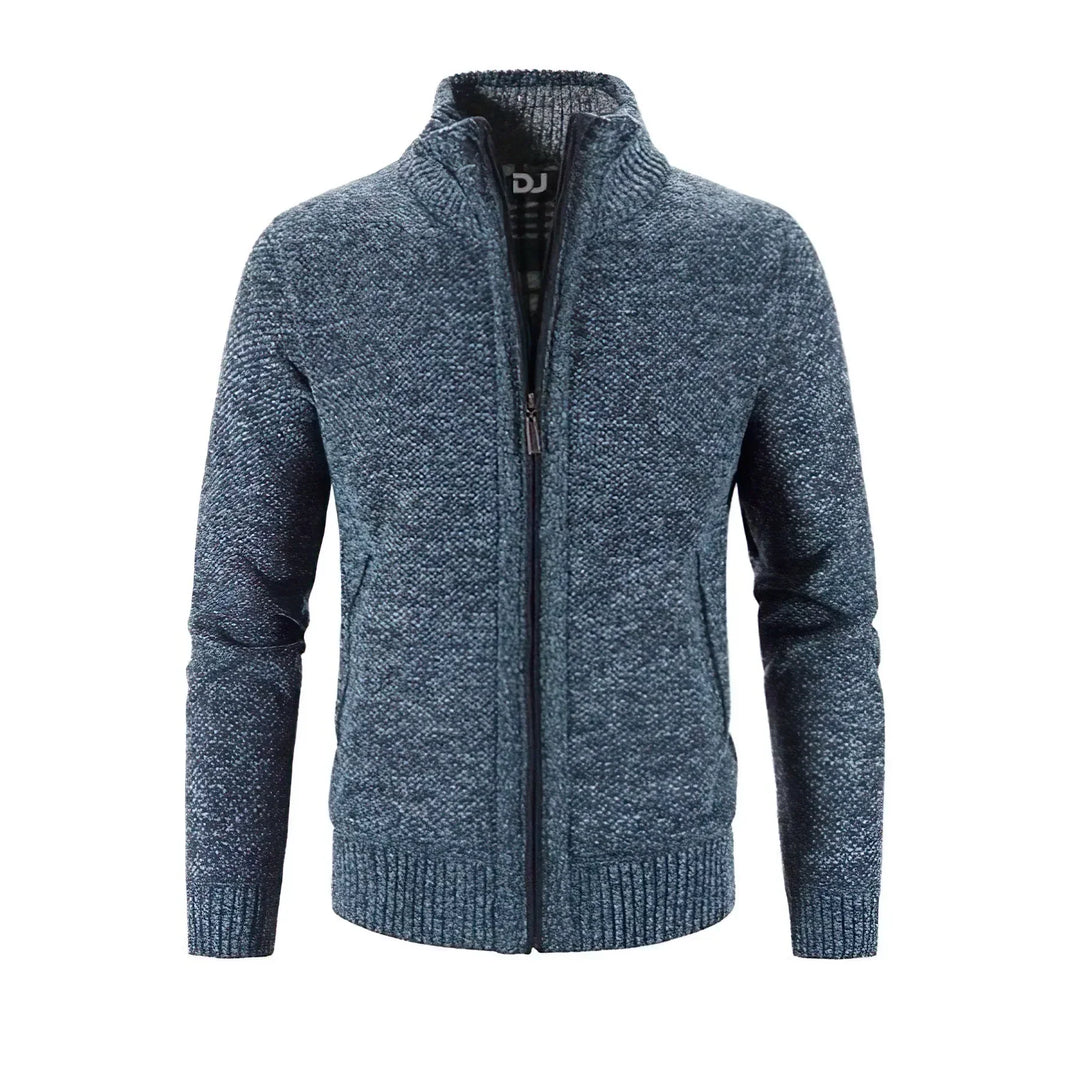 Men's Zip-Up Cardigan for Business and Casual Wear