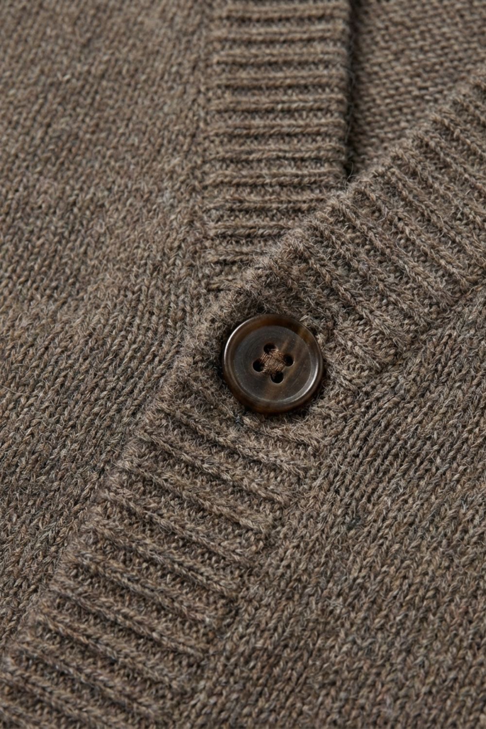 Classic V-Neck Men's Knit Vest with Button Front