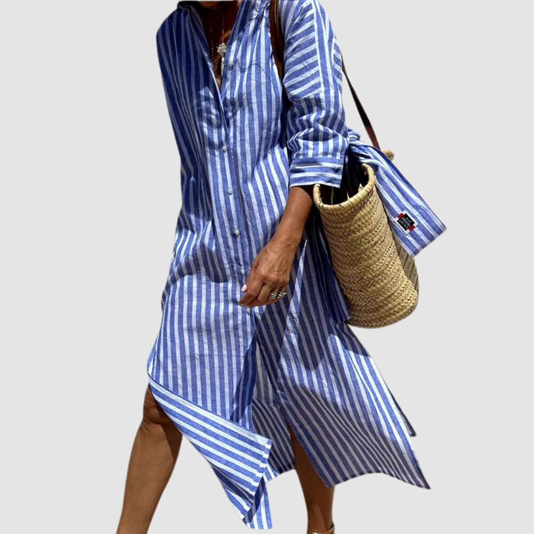 Elegant Striped Women's Summer Dress