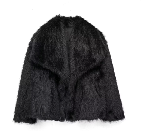 Elegant Luxurious Women's Winter Jacket with Faux Fur