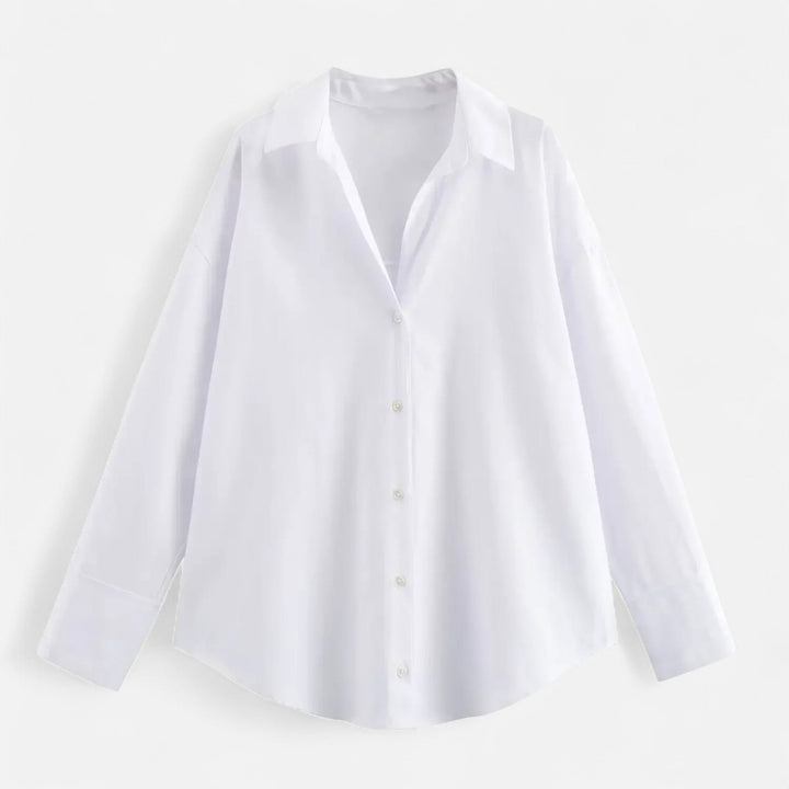 Elegant Classic Women's Long Sleeve Lapel Blouse