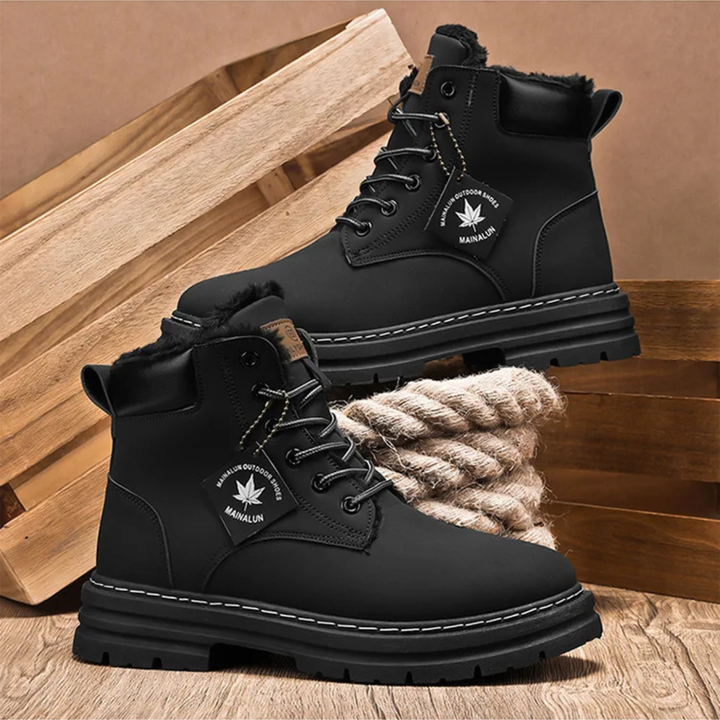 Warm Fur-Lined Men's Insulated Snow Boots