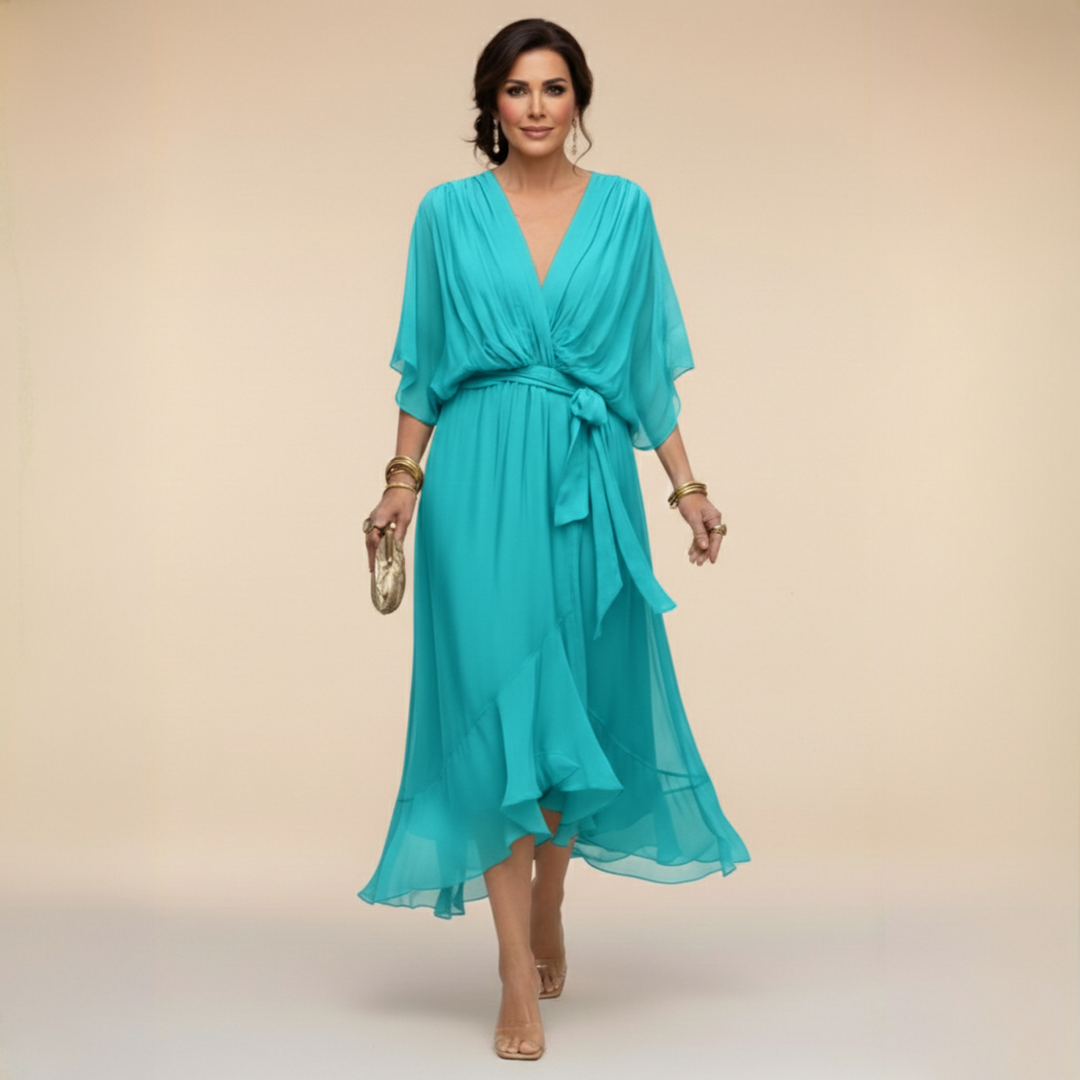 Elegant Lightweight Women's V-Neck Dress