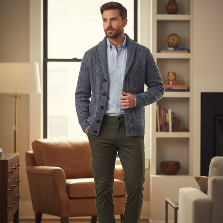 Luxurious Soft Men's Cashmere Cardigan
